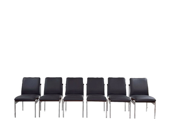 Image 1 of 6X Vintage Palisander Esszimmerstühle von C. Denekamp für Thereca