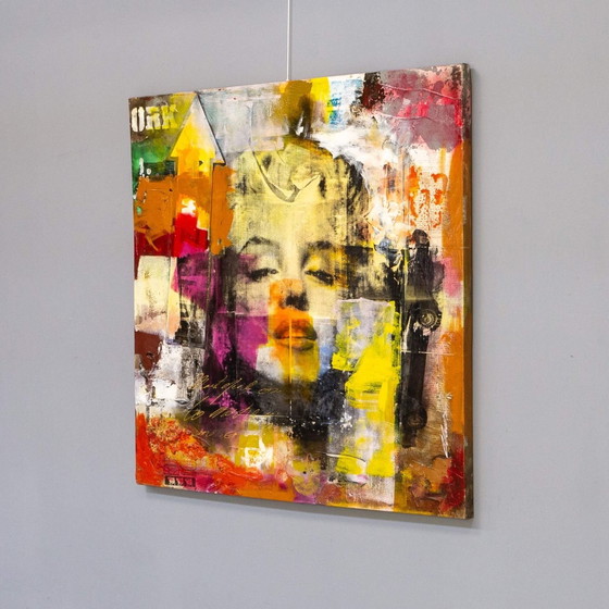 Image 1 of Claus Costa Pop Art Gandhi Malerei