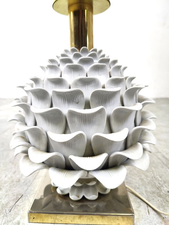 Image 1 of Vintage italienische Keramik artichoque Tischlampe