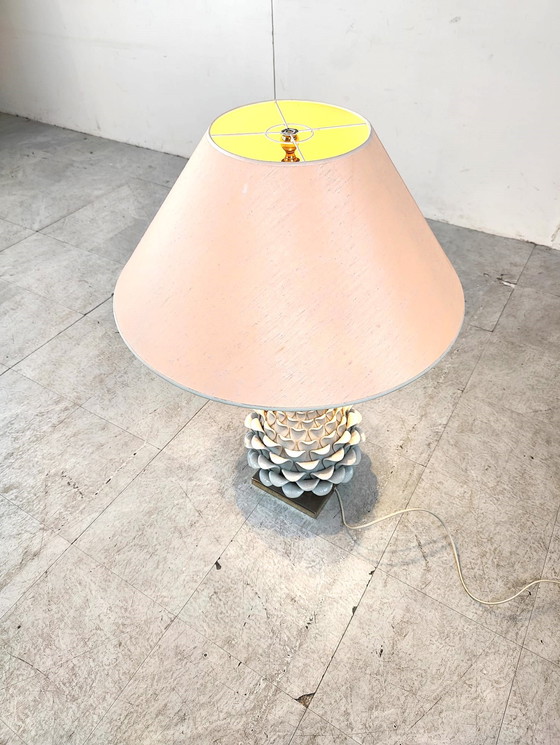 Image 1 of Vintage italienische Keramik artichoque Tischlampe