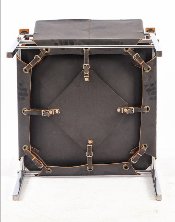 Image 1 of Kernlederstuhl Stuhl von Ernst Möckel für Wilde + Spieth, 1960er