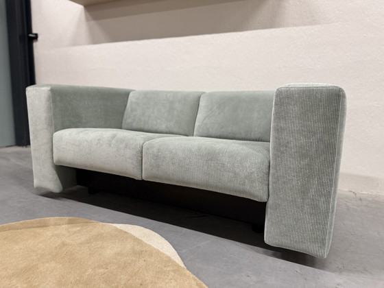 Image 1 of Gelderland 430 Cube Sofa 2 Sitzer Blau Rib Stoff