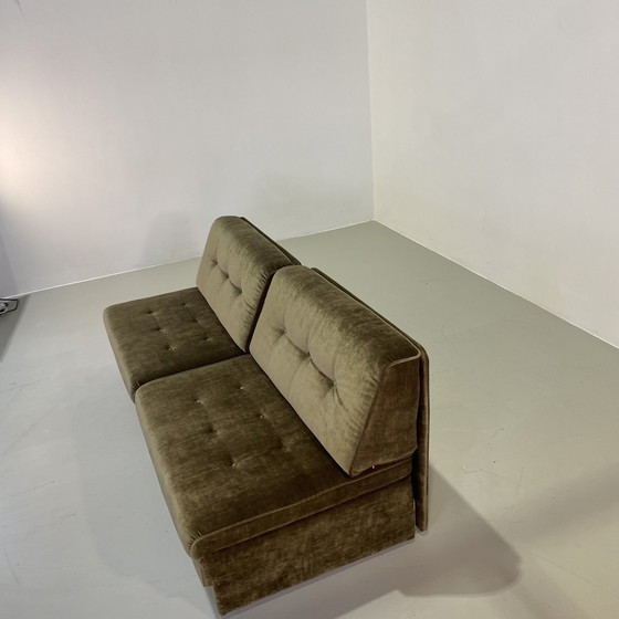 Image 1 of Vintage Samt Schlafsofa