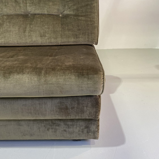 Image 1 of Vintage Samt Schlafsofa