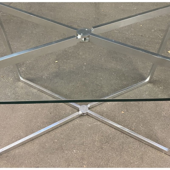 Image 1 of Vintage-Konsole aus Aluminium von Michel Boyer für Rouve