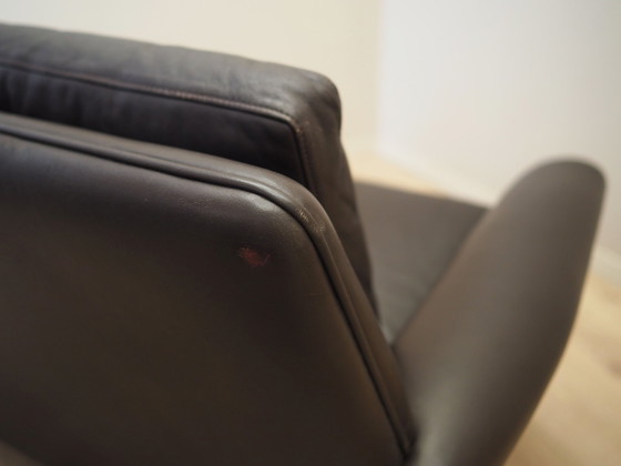 Image 1 of Braunes Ledersofa, Dänisches Design, 1960er Jahre, Designer: Aage Christiansen, Manufaktur: Erhardsen & Andersen