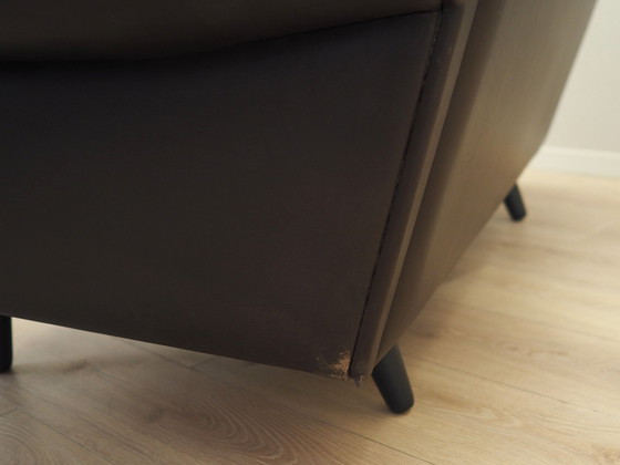 Image 1 of Braunes Ledersofa, Dänisches Design, 1960er Jahre, Designer: Aage Christiansen, Manufaktur: Erhardsen & Andersen