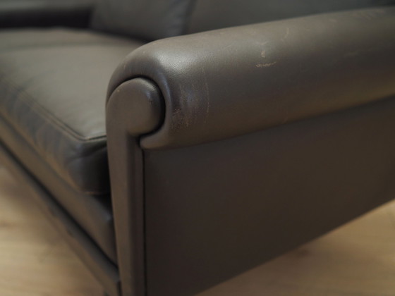 Image 1 of Braunes Ledersofa, Dänisches Design, 1960er Jahre, Designer: Aage Christiansen, Manufaktur: Erhardsen & Andersen