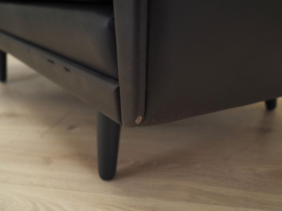 Image 1 of Braunes Ledersofa, Dänisches Design, 1960er Jahre, Designer: Aage Christiansen, Manufaktur: Erhardsen & Andersen