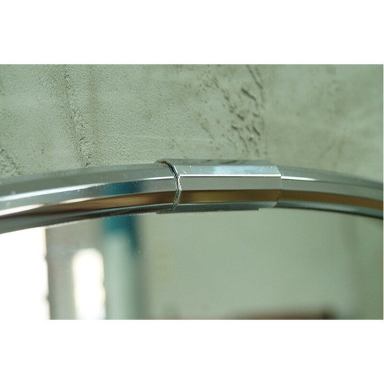 Image 1 of Ovaler Spiegel aus verchromtem Metall, Italien 1970