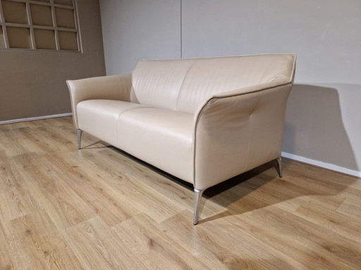 Leolux Mayon 2.5-Sitzer Sofa Creme Leder Design Christian Werner