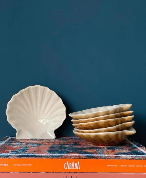 6er-Set Backofenfeste Muschelschalen