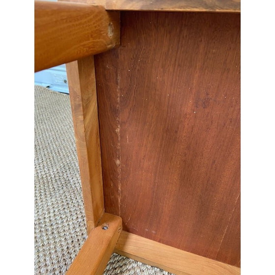 Image 1 of Alter Beistelltisch aus Ulme und Schiefer von Pierre Chapo, 1980