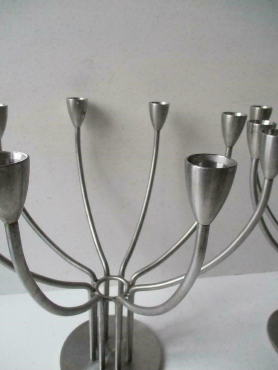 Image 1 of 8-armiger Design-Kerzenleuchter (2 Stück) Designstudio K. & M. Hagberg