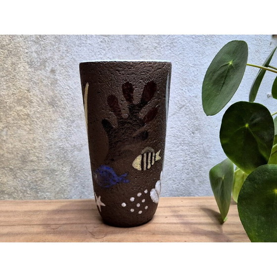 Image 1 of Skandinavische vintage Upsala Ekeby Havsflora vase 1021B von Anne-Lisa Thompson