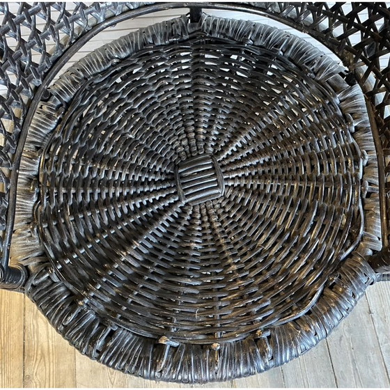 Image 1 of Vintage Emmanuelle Rattan-Sessel, 1970