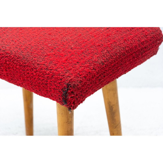 Image 1 of Mid Century gepolsterte Fußstütze, Tschechoslowakei 1960er Jahre