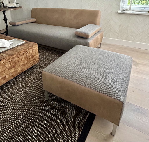 MDF Italia - 3-Sitzer-Sofa mit Fußhocker