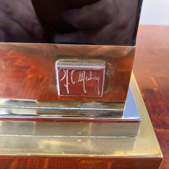 Image 1 of Paar schwarz lackierte Vintage-Lampen von Jean Claude Mahey, 1970