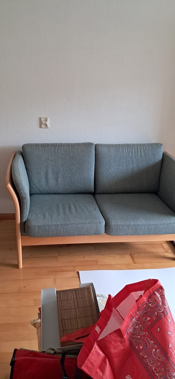 Image 1 of Dänisches Design Zweisitzer Sofa mit Wollstoff