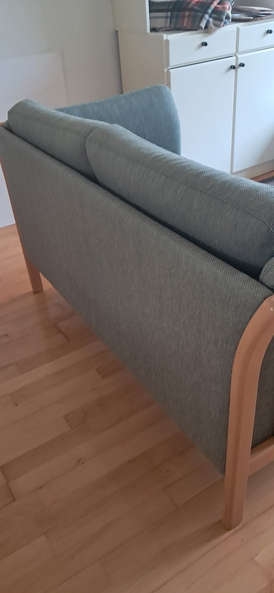 Image 1 of Dänisches Design Zweisitzer Sofa mit Wollstoff