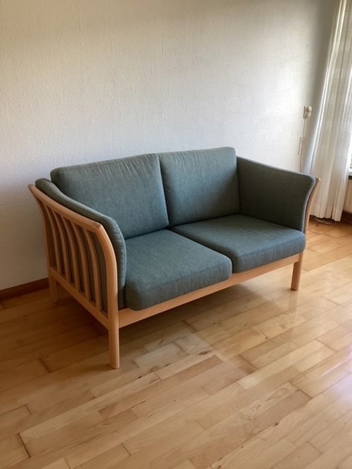 Dänisches Design Zweisitzer Sofa mit Wollstoff