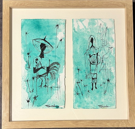 Image 1 of Romeo Tabuena. Figuren, Aquarell und Tinte auf Papier, Philippinen, Mexiko