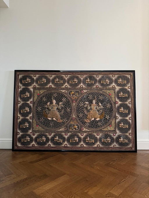 Wandteppich Kalaga in Lackrahmen