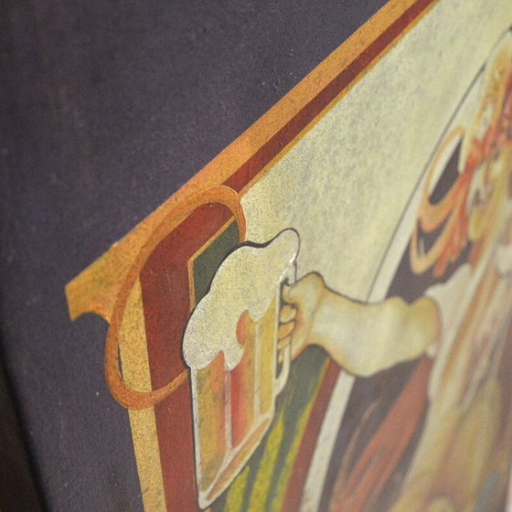 Image 1 of Vintage Art Deco bemaltes Blech "Grande Brasserie Alsacienne", 1920