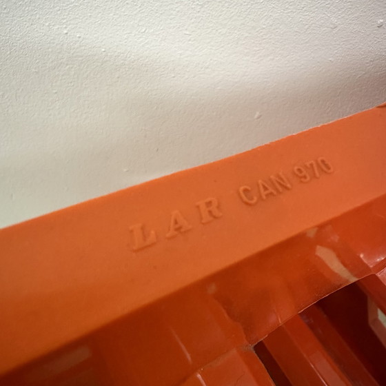 Image 1 of Vintage Weinregal orange Kunststoff 1970er Jahre Raumzeitalter