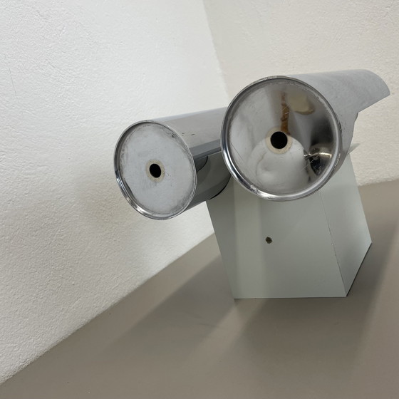 Image 1 of Satz von 2 Modernist Xxl 30Cm Atomic Space Age verchromt Wandleuchten, Deutschland 1970S