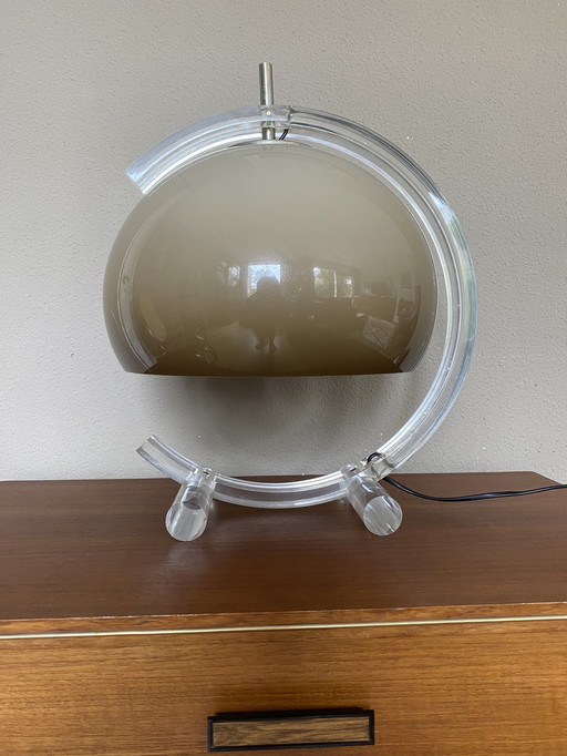 Vintage Space Age Plexiglas Tischlampe
