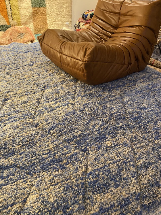 Image 1 of Berberteppich Beni Ourain Blau 3/2M Neu