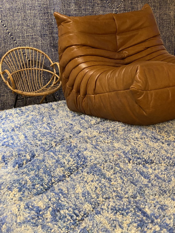 Image 1 of Berberteppich Beni Ourain Blau 3/2M Neu