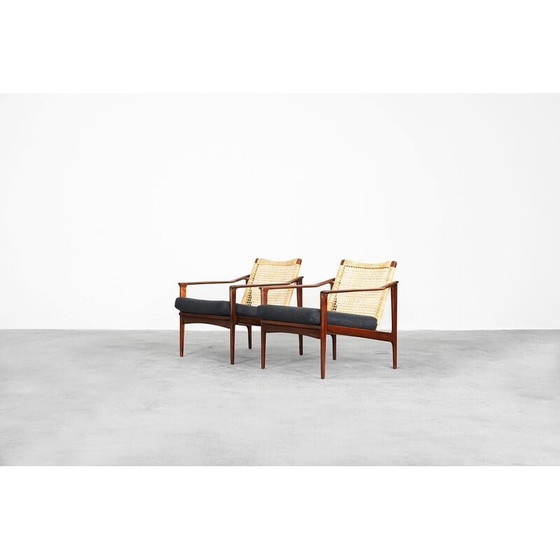Image 1 of Paar dänische Vintage-Sessel aus Teakholz von Ib Kofod-Larsen, 1960er Jahre