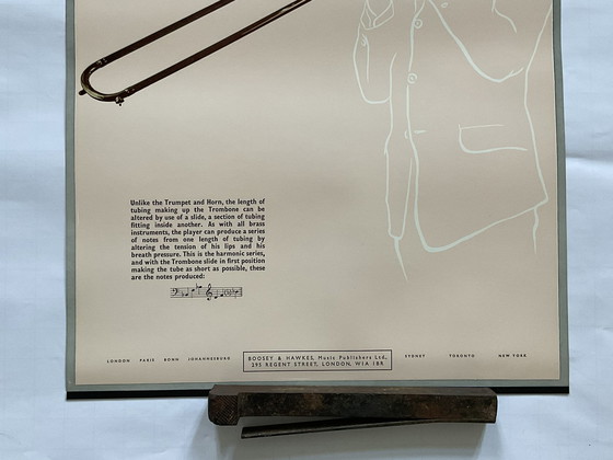 Image 1 of Vintage Poster Boosey & Hawkes - Orchesterinstrumente - Die Posaune
