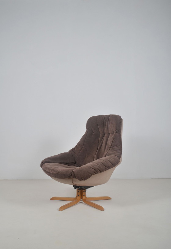 Image 1 of Dänischer Loungesessel, entworfen von H.W. Klein für Bramin, 1970er Jahre