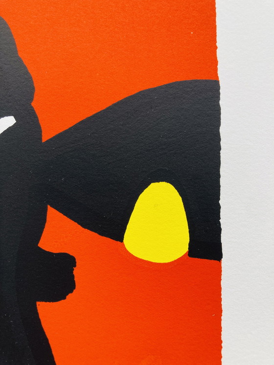 Image 1 of Anna - Siebdruck Kuh - Orange