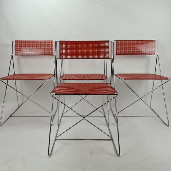 Image 1 of 4x Bent Krogh X-Line Stuhl von Niels Jorgen Haugesen