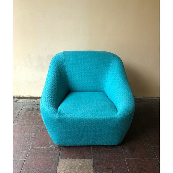 Image 1 of Türkisfarbener Vintage-Sessel von Stefano Spessotto und Lorella Agnoletto