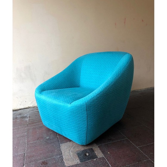 Image 1 of Türkisfarbener Vintage-Sessel von Stefano Spessotto und Lorella Agnoletto