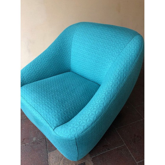 Image 1 of Türkisfarbener Vintage-Sessel von Stefano Spessotto und Lorella Agnoletto