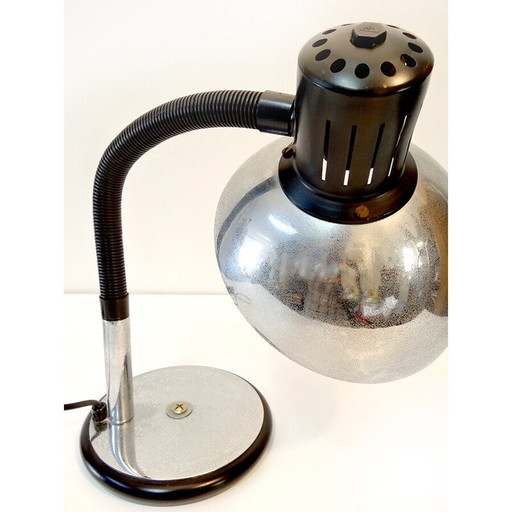 Industrielle Vintage-Lampe aus Chrom für Aluminor