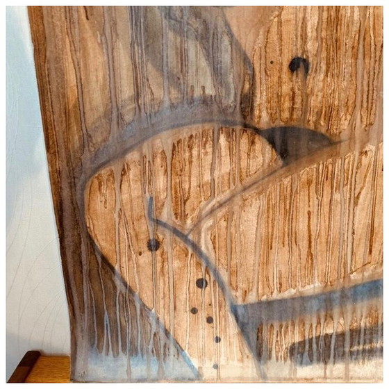 Image 1 of Vintage-Gemälde auf Karton, das einen Teil eines nackten Frauenkörpers zeigt