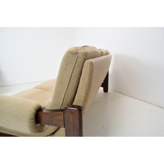 Image 1 of Vintage Sofa aus Stoff und Holz, Italien 1970er