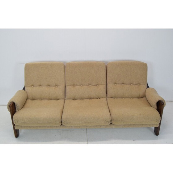 Image 1 of Vintage Sofa aus Stoff und Holz, Italien 1970er