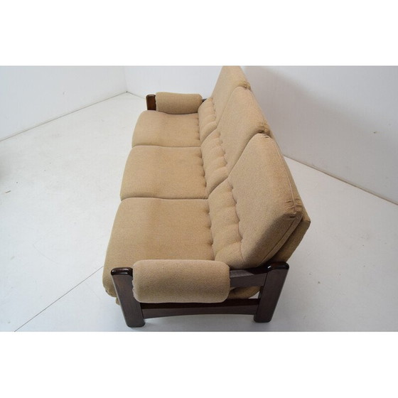Image 1 of Vintage Sofa aus Stoff und Holz, Italien 1970er