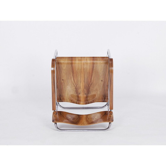 Image 1 of Vintage-Schreibtisch mit Stahlrohrstuhl von Gottwald und Slezak, 1930er Jahre