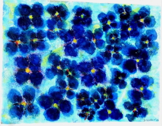 Image 1 of Gerahmtes Acryl auf Papier
