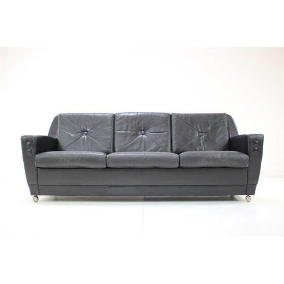 Image 1 of Mid Century Leder 3-Sitzer Sofa, Deutschland 1960er Jahre